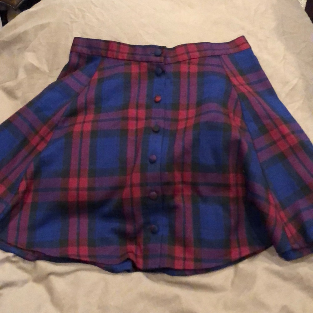 Plaid F21 Skater Skirt
